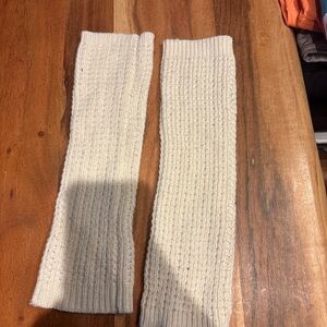 Cream Knit Leg Warmers